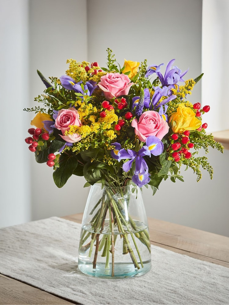 Arena Flowers Distant Embrace Pink & Yellow Rose Bouquet - Image 4 of 4 Arena Flowers Distant Embrace Pink & Yellow Rose Bouquet - Image 4 of 4