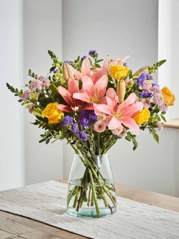 Arena Flowers Revelry Soft Pink Lilies  Yellow Bouquet - Image 4 of 4