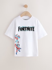 White Fortnite Short Sleeve Christmas T-Shirt (3-16yrs) - Image 1 of 4