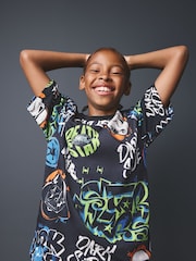 Black Star Wars T-Shirt (3-16yrs) - Image 1 of 3