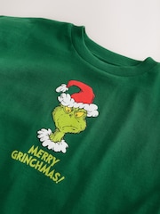 Green The Grinch - Kortærmet Jul T-Shirt (3-16år) - Billede 4 af 7