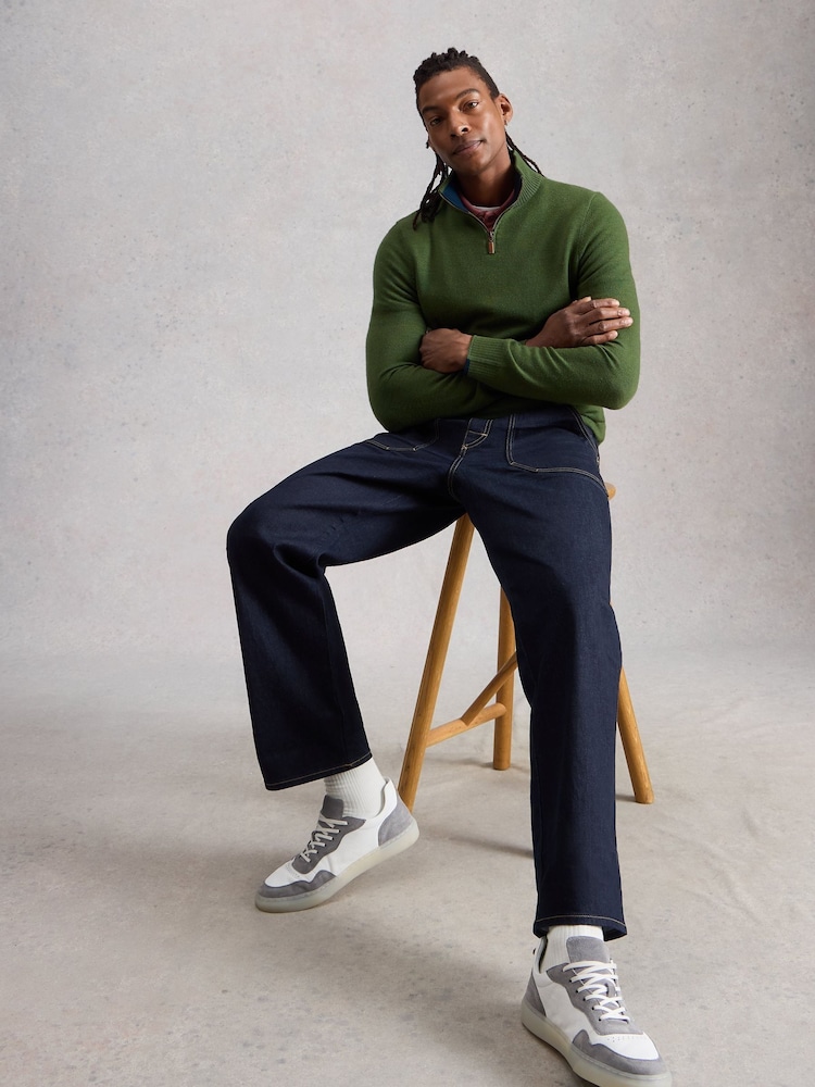 White Stuff Forest Green Newport Merino Funnel Jumper - Image 2 of 6 White Stuff Forest Green Newport Merino Funnel Jumper - Image 2 of 6