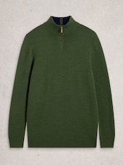 White Stuff Forest Green Newport Merino Funnel Jumper - Image 5 of 6