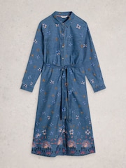 White Stuff Blue Lana Denim Midi Dress - Image 5 of 6