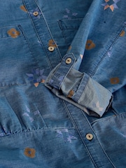 White Stuff Blue Lana Denim Midi Dress - Image 6 of 6