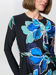 Gina Bacconi Black Eli Floral Print Maxi Dress - Image 10 of 12