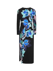 Gina Bacconi Black Eli Floral Print Maxi Dress - Image 12 of 12