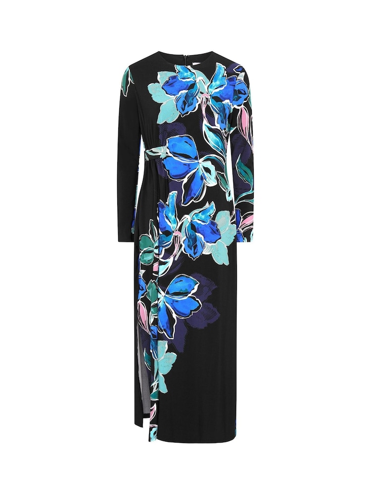 Gina Bacconi Black Eli Floral Print Maxi Dress - Image 12 of 12
