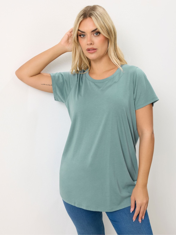 Yours Curve Purple Short Sleeve Core T-Shirts 5 Pack - Image 2 of 7