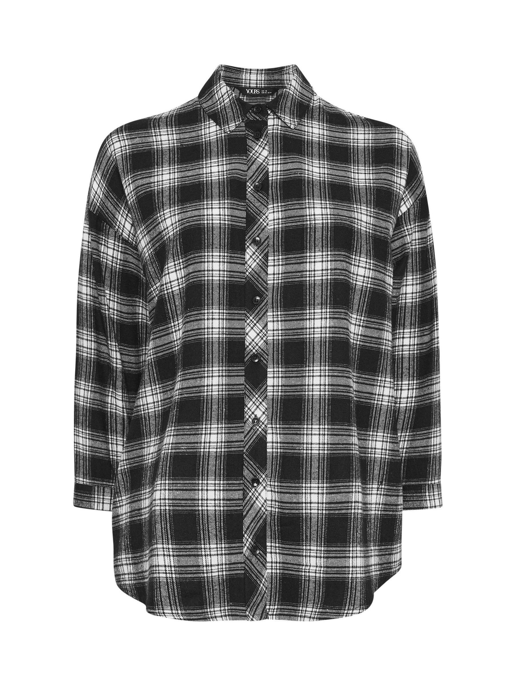 Buy Yours Curve Black Oversized Check Shirt from Next South Africa