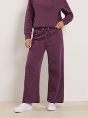 M&Co Red Petite Wide Leg Joggers - Image 1 of 5