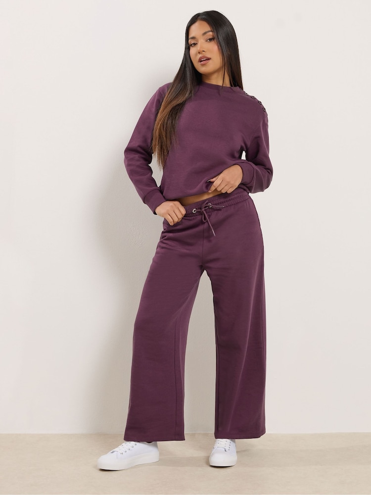 M&Co Red Petite Wide Leg Joggers - Image 2 of 5