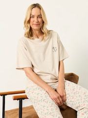 FatFace Oatmeal Fox Graphic Graphic Tee - Image 5 of 6