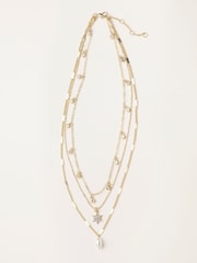 FatFace Layered Sparkle Necklace - 画像 1 / 3