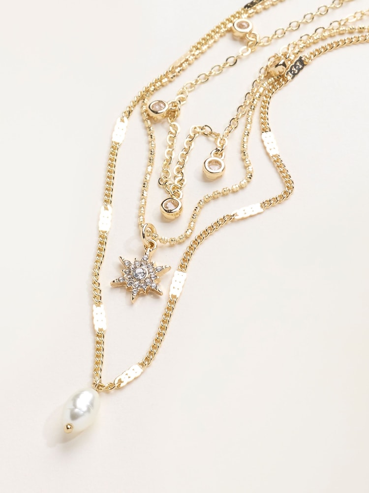 FatFace Layered Sparkle Necklace - Larawan 4 ng 4 FatFace Layered Sparkle Necklace - Larawan 4 ng 4