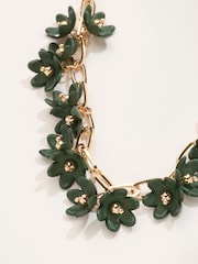 FatFace Green Statement Party Necklace - Image 2 of 2