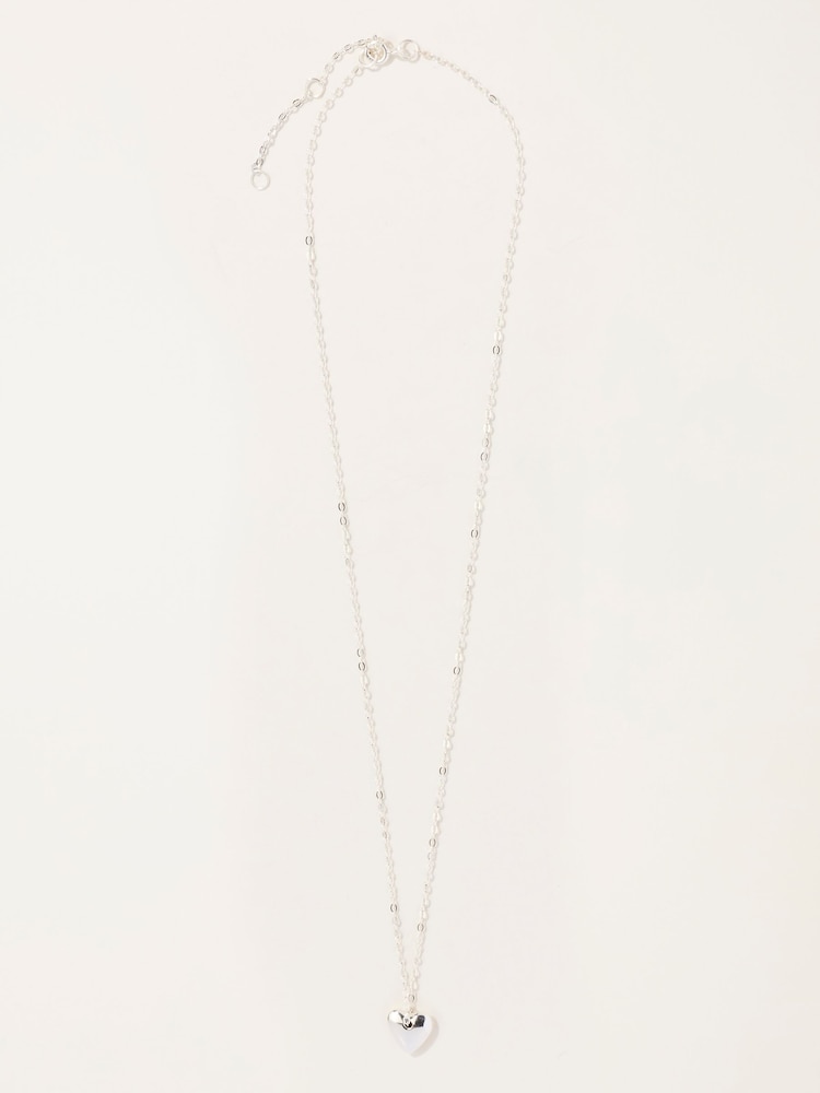 FatFace Silver Sterling Silver Heart Necklace - Image 1 of 4