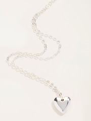 FatFace Silver Sterling Silver Heart Necklace - Image 2 of 4