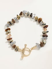 FatFace Brown T Bar Bracelet - Image 1 of 2