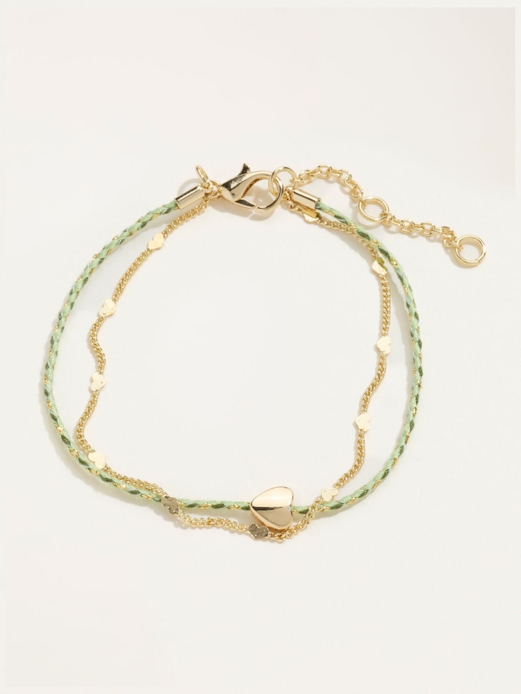 FatFace Heart Cord Bracelet - 画像 1 / 2
