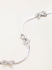 FatFace Silver Tone Bow Bracelet - Image 3 of 5