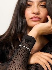 FatFace Silver Tone Bow Bracelet - Image 4 of 5