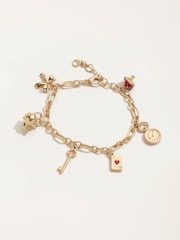 FatFace V&A | FatFace Gold Tone Charm Bracelet - Image 1 of 3