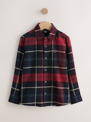 Red/Navy Long Sleeve Christmas Tartan Check Shirt (3-16yrs) - Image 1 of 4