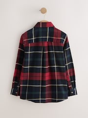 Red/Navy Long Sleeve Christmas Tartan Check Shirt (3-16yrs) - Image 2 of 4