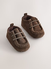 Καφετί της σοκολάτας - Baby Lace up Boots (0-2mths) - Εικόνα 1 του 4