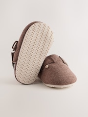 Шоколадты қоңыр - Touch Fastening Fur lined Clogs (0-2mths) - 5суретінің 3 суреті
