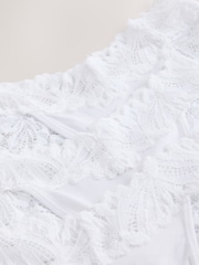 White High Waist High Leg Ultimate Comfort Lace Knickers 3 Pack - Image 6 of 6