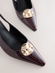 Bordo crvena - Forever Comfort® Sandale s remenčićima i metalnim potpeticama - Slika 4 od 5
