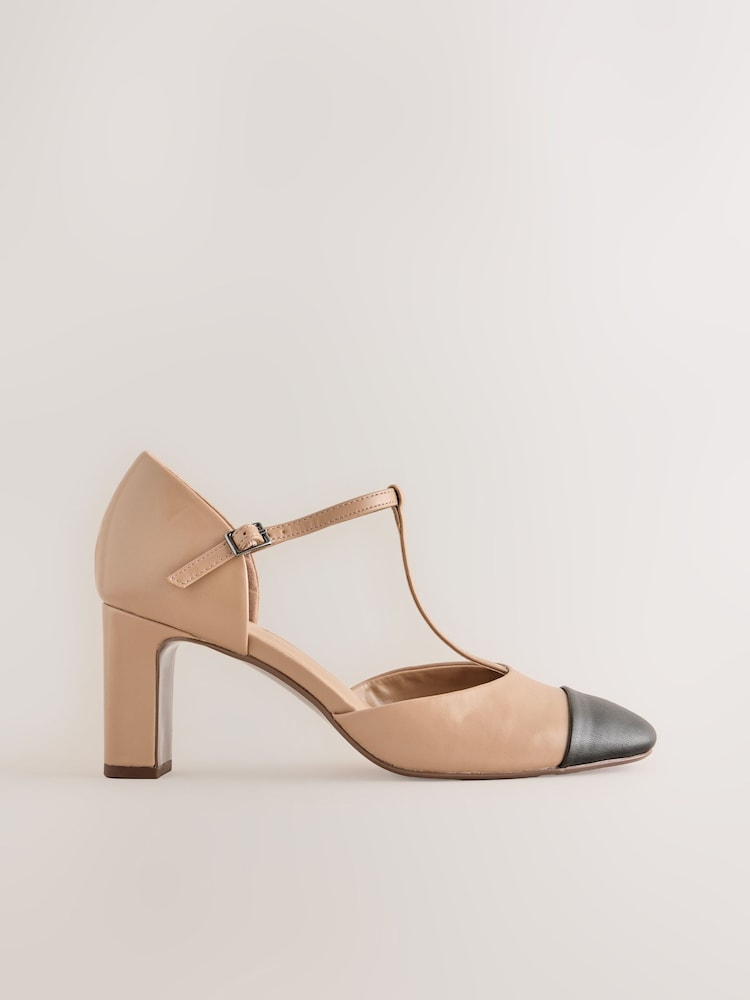 Bone Forever Comfort® Two Part T Bar Heels - Image 1 of 9 Bone Forever Comfort® Two Part T Bar Heels - Image 1 of 9