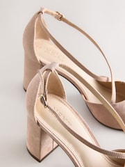 Nude Standard/Wide Fit Forever Comfort® Cross Strap Block Heel Shoes - Image 9 of 9