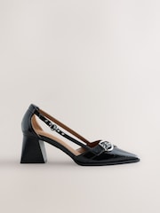 Noir - Forever Comfort® Buckle Two Part Block Heels - Image 1 de 5