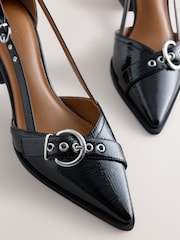 Noir - Forever Comfort® Buckle Two Part Block Heels - Image 4 de 5