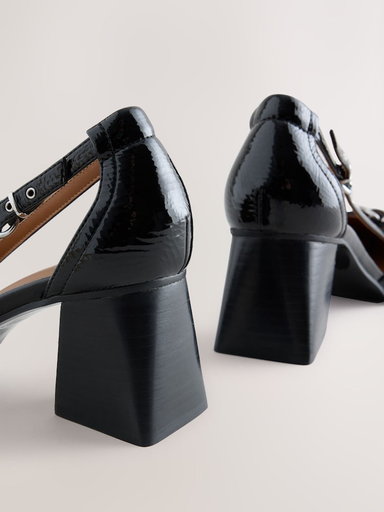 Noir - Forever Comfort® Buckle Two Part Block Heels - Image 5 de 5