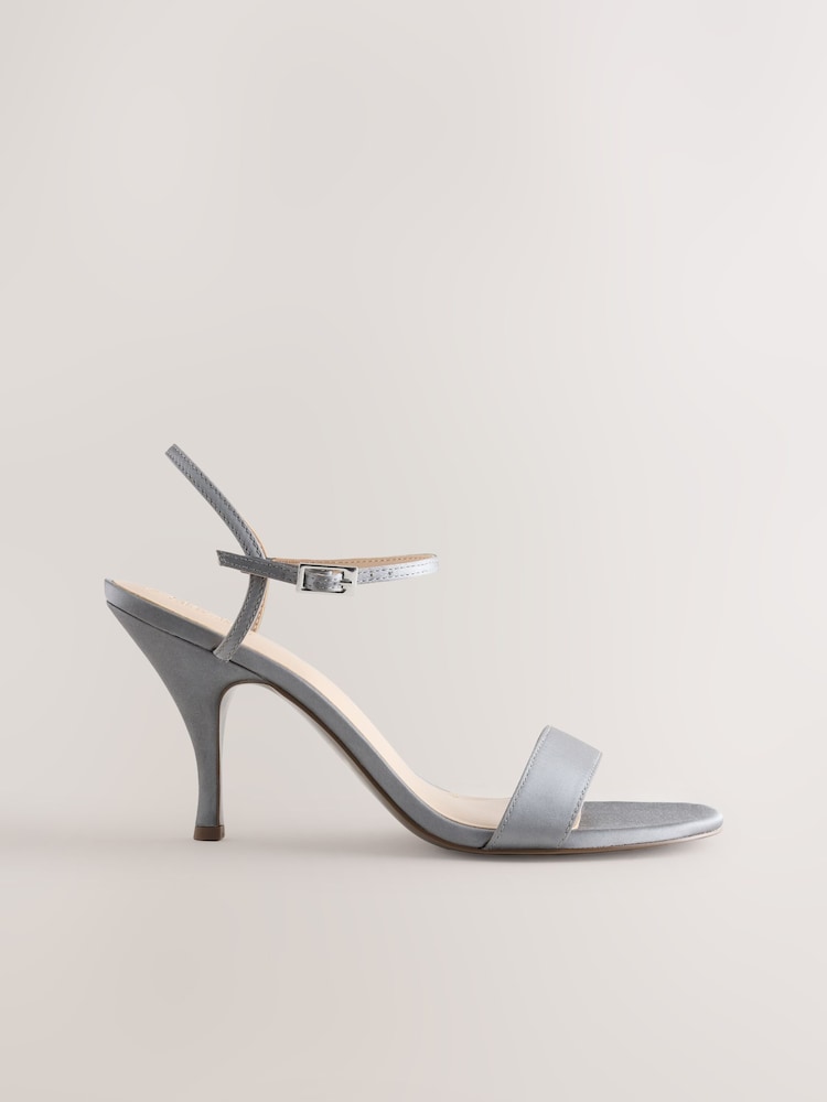 Grey Forever Comfort® Simple Heeled Sandals - Image 1 of 5 Grey Forever Comfort® Simple Heeled Sandals - Image 1 of 5
