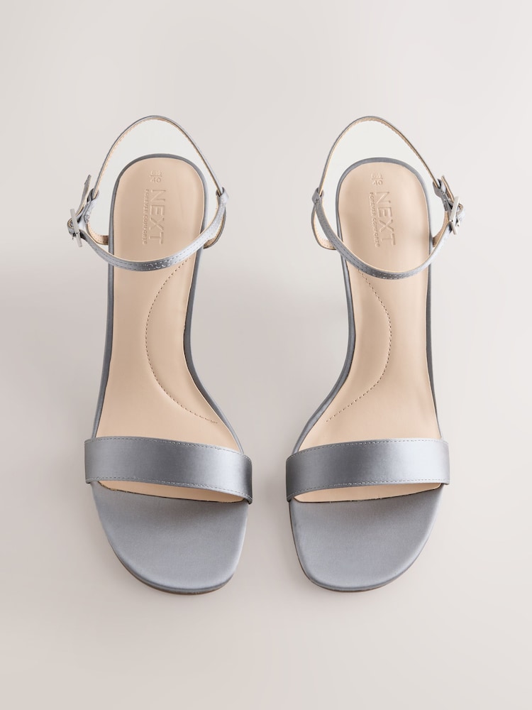 Grey Forever Comfort® Simple Heeled Sandals - Image 2 of 5 Grey Forever Comfort® Simple Heeled Sandals - Image 2 of 5