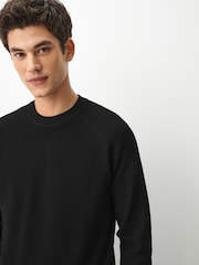 Μαύρο - Essential Textured Knitted Jumper - Εικόνα 1 του 6
