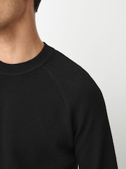 Μαύρο - Essential Textured Knitted Jumper - Εικόνα 5 του 6