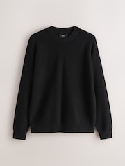 Black Essential Textured Knitted Jumper - Image 7 of 9