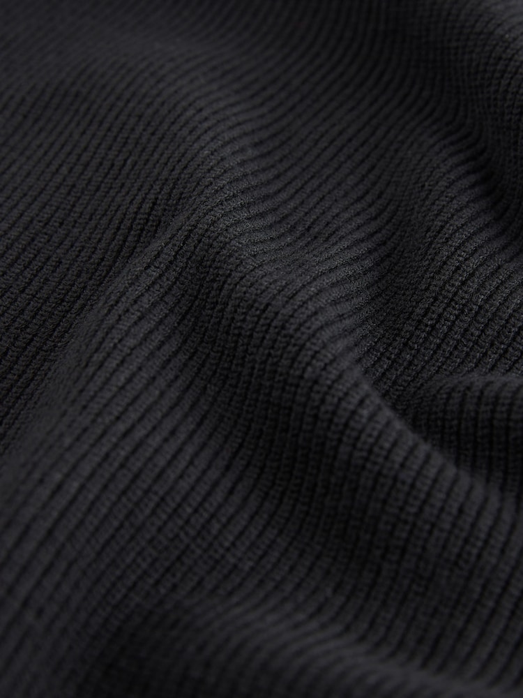 Black Essential Textured Knitted Jumper - Image 9 of 9 Black Essential Textured Knitted Jumper - Image 9 of 9