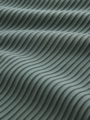 Green Textured Smart Zip Neck Polo Shirt - Image 7 of 7
