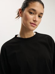 Cotton On Black Oversized Boxy Long Sleeve T-Shirt - Image 4 of 4
