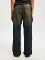 Raka jeans med låg midja och bomull - Bild 6 av 6