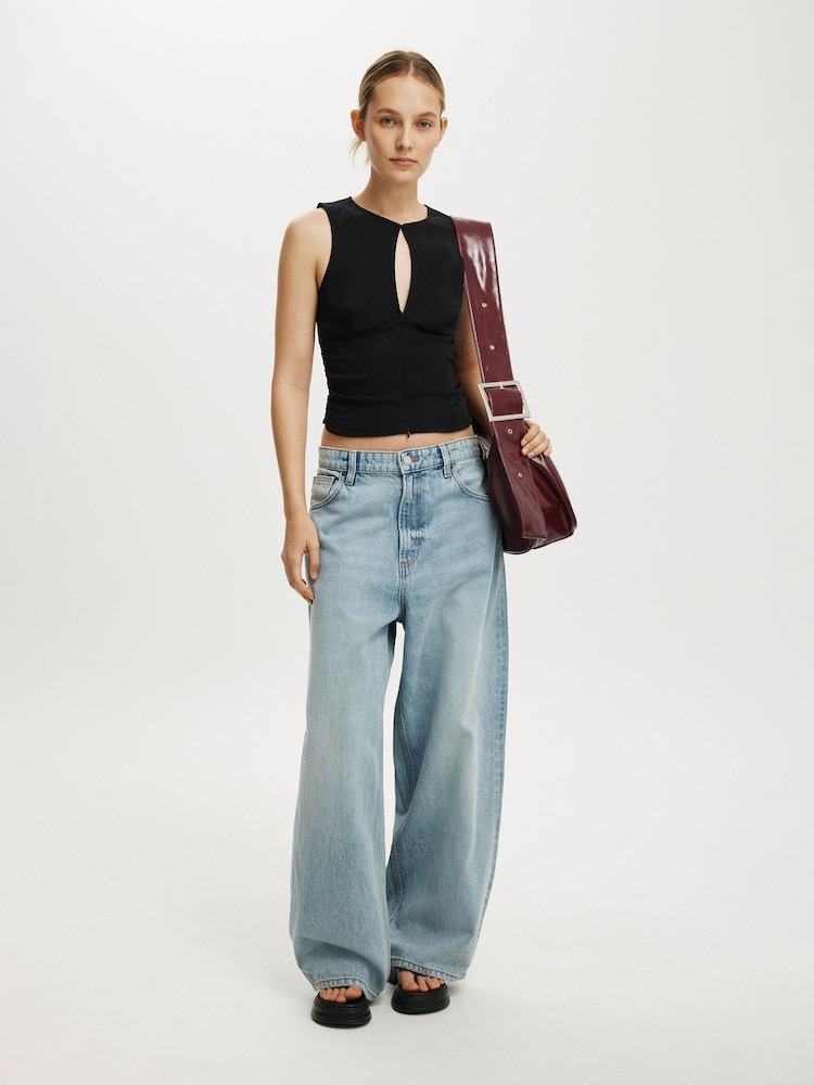 Cotton On Black Nico Stretch Top - Image 1 of 4 Cotton On Black Nico Stretch Top - Image 1 of 4