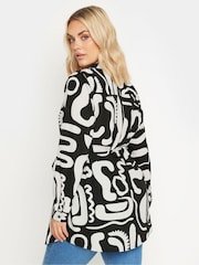 Schwarz - Yours Curve LIMITED COLLECTION Abstract Print Longline Shirt - Bild 4 von 4