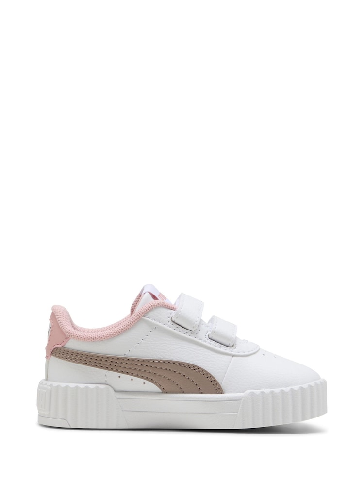 Puma White/Beige Toddlers Carina 3.0 Sneakers - Image 2 of 6 Puma White/Beige Toddlers Carina 3.0 Sneakers - Image 2 of 6